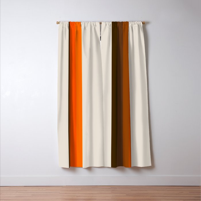 Retro Golden Rainbow - Straight Window Curtain Gallery Image 3