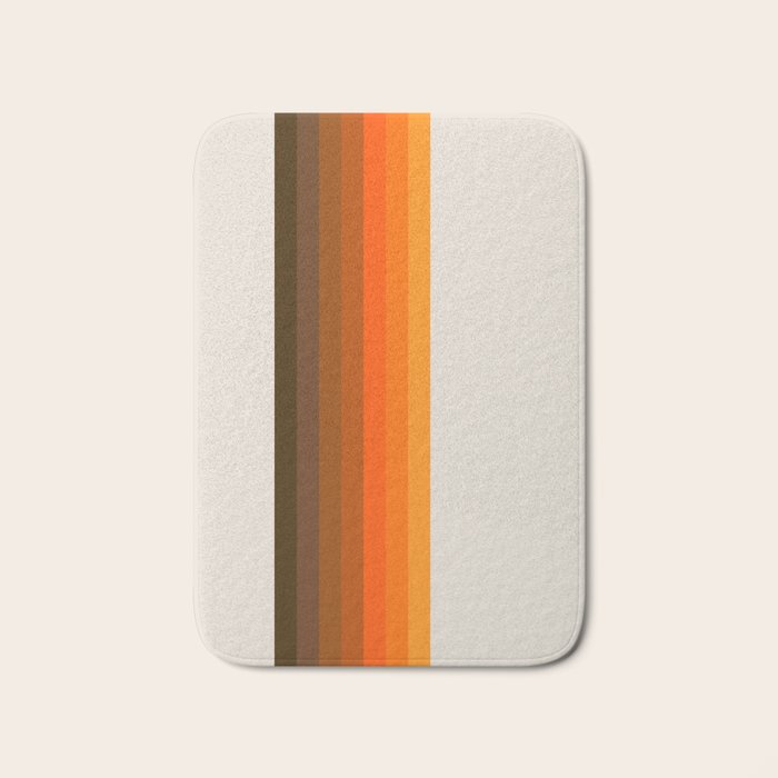 Retro Golden Rainbow - Straight Bath Mat Gallery Image 1