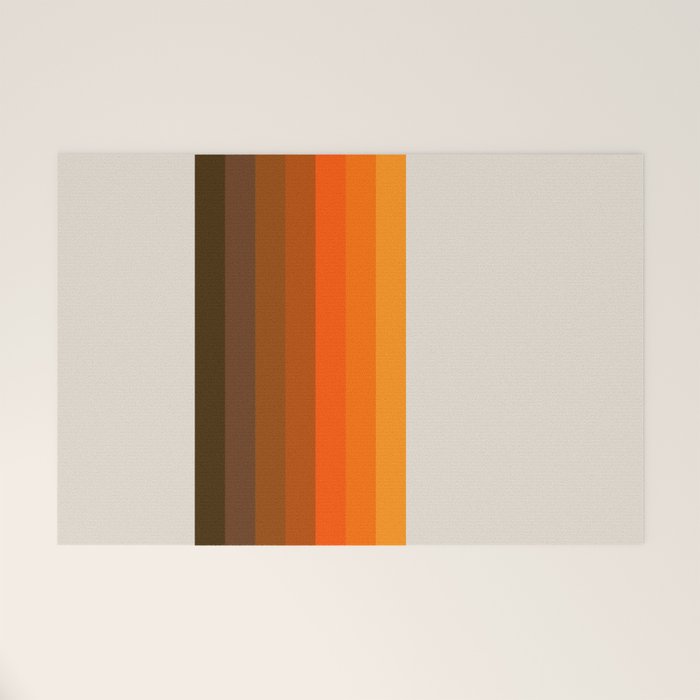 Retro Golden Rainbow - Straight Welcome Mat Gallery Image 1