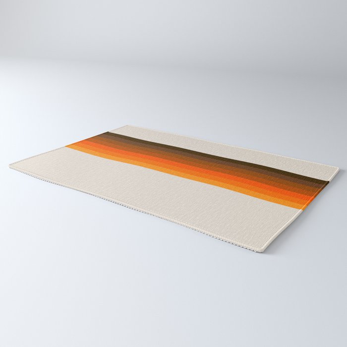 Retro Golden Rainbow - Straight Rug Gallery Image 3