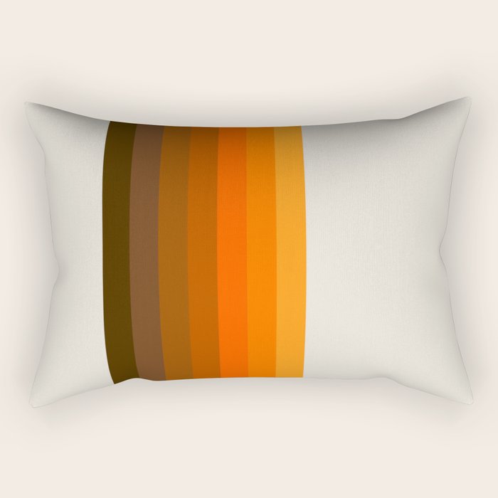 Retro Golden Rainbow - Straight Rectangular Pillow Gallery Image 2