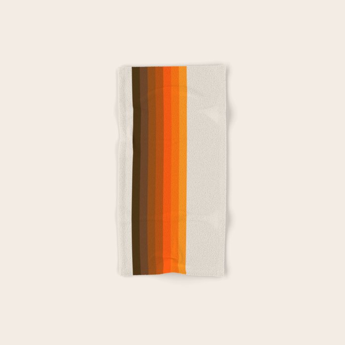 Retro Golden Rainbow - Straight Bath Towel Gallery Image 1