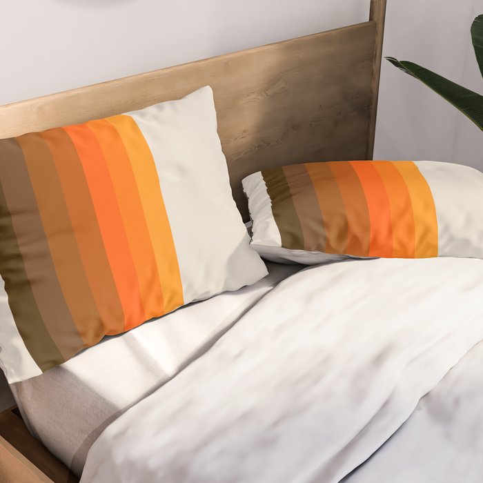 Retro Golden Rainbow - Straight Pillow Sham Gallery Image 2