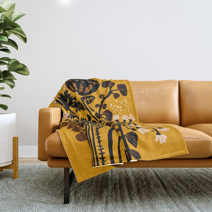 Stockholm garden autumn day Throw Blanket Gallery Image 1