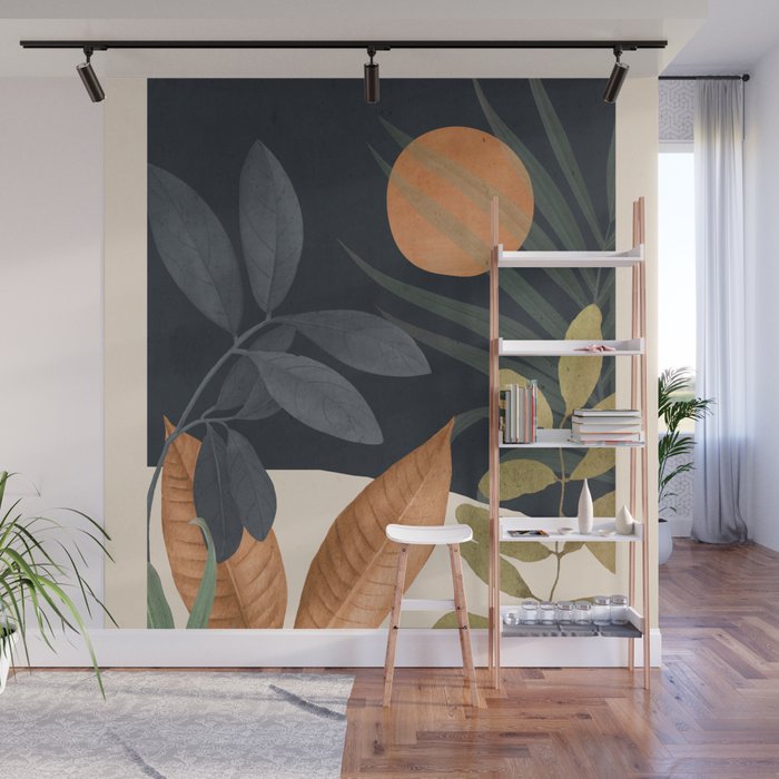 Abstract Art Tropical Leaves 122 Wall Mural Gallery Image 1