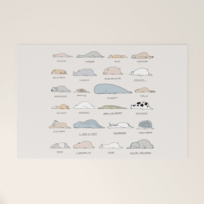 The Moody Animals (Colours) Welcome Mat Gallery Image 1