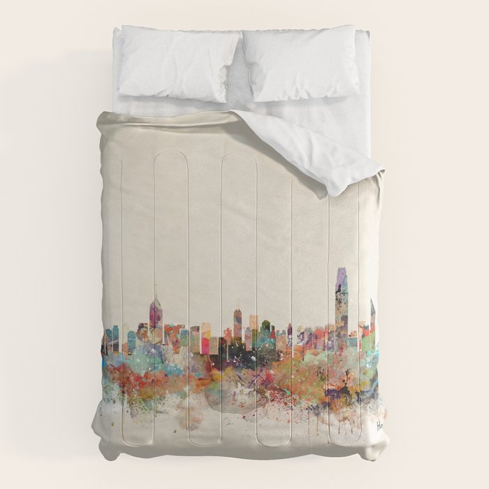 hong kong skyline Comforter Gallery Image 6