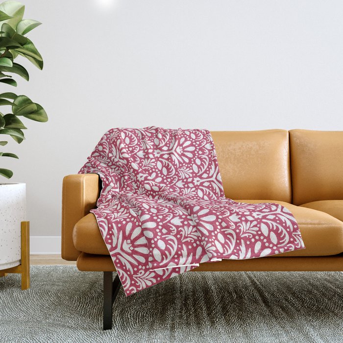 Come Alive . Viva Magenta Throw Blanket Gallery Image 1