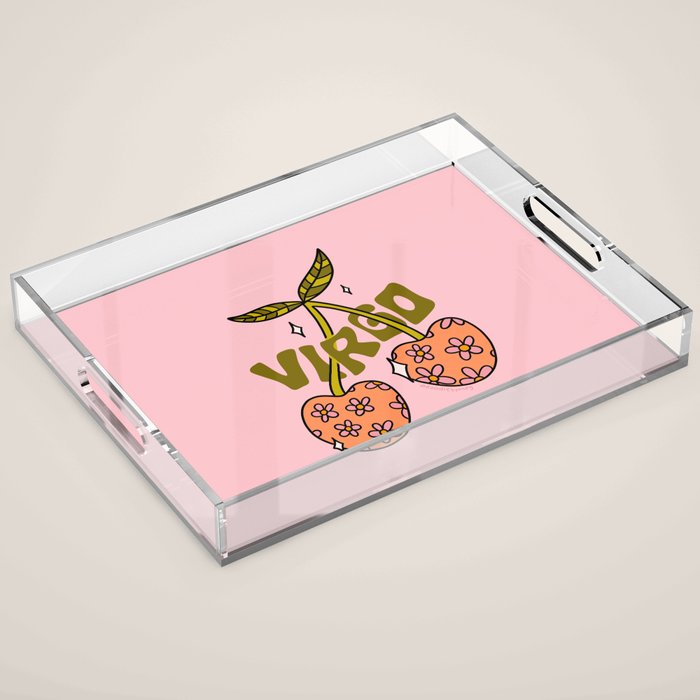 Virgo Cherries Acrylic Tray Gallery Image 1