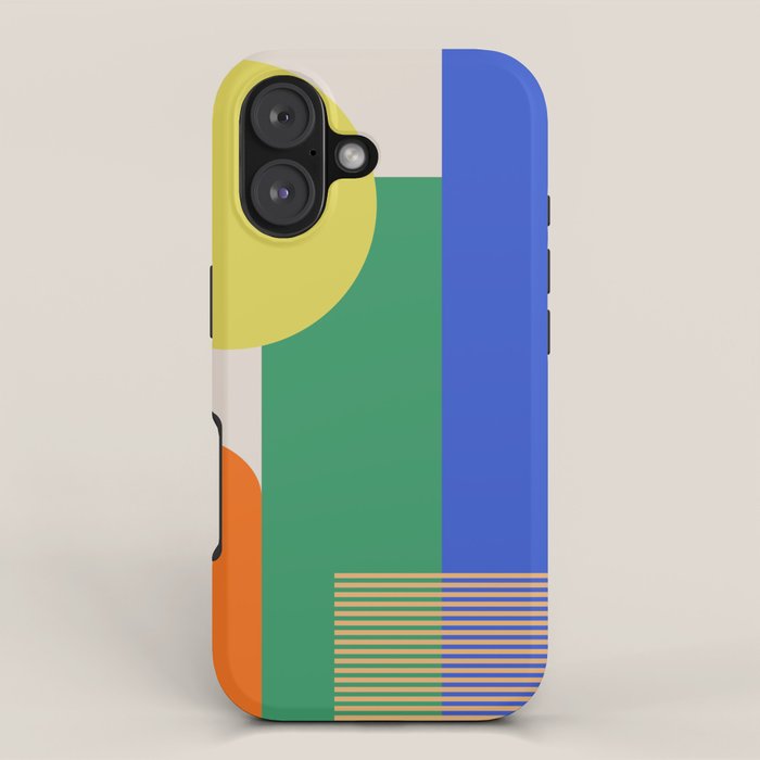 Colorful Abstract Geometric Modern Art iPhone Case Gallery Image 1
