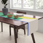 Colorful Abstract Geometric Modern Art Table Runner Gallery Image 2