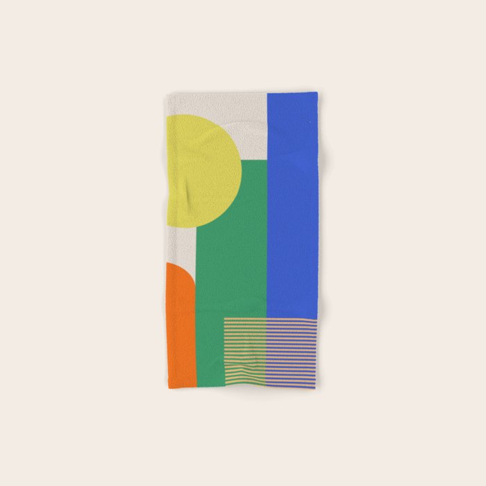 Colorful Abstract Geometric Modern Art Bath Towel Gallery Image 1