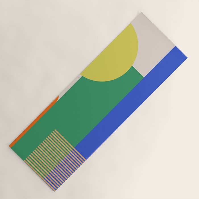 Colorful Abstract Geometric Modern Art Yoga Mat Gallery Image 1