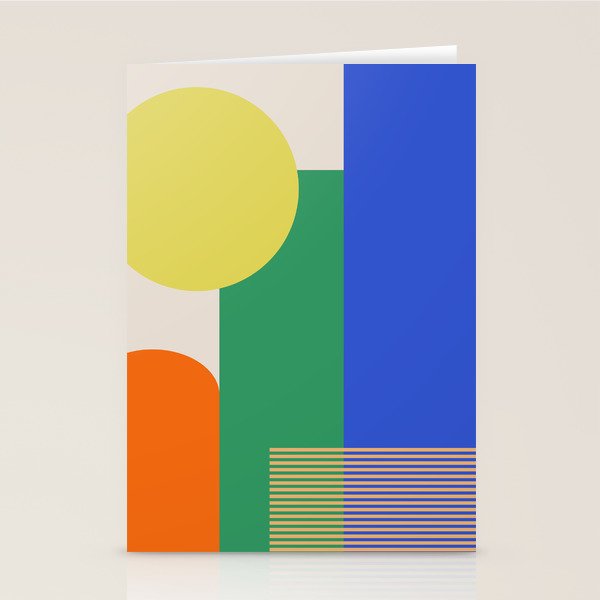 Colorful Abstract Geometric Modern Art Stationery Card Gallery Image 1