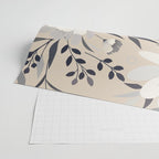 Modern, Boho, Floral Prints, Beige, Gray and White Wrapping Paper Gallery Image 2