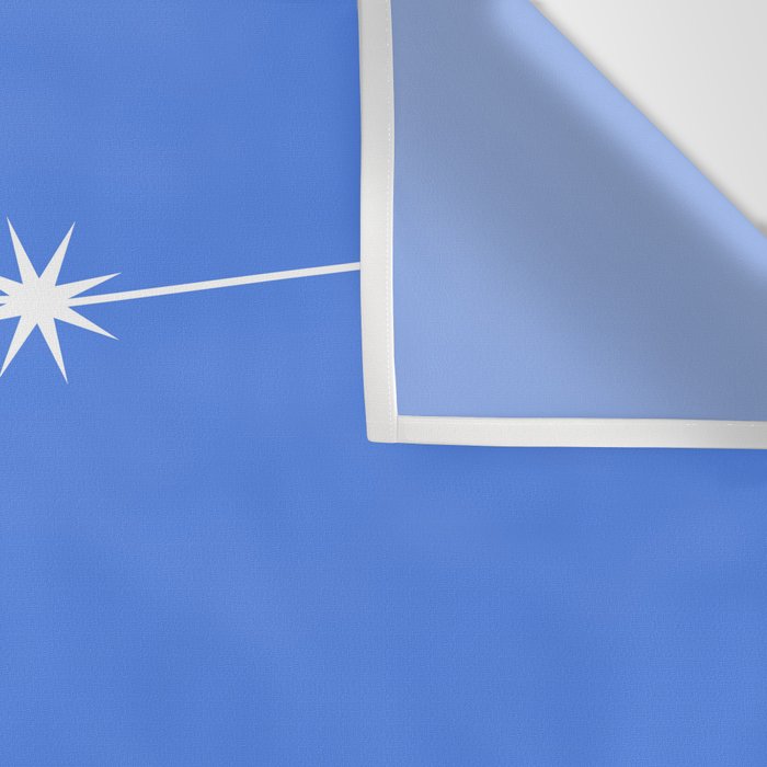 Aquarius Zodiac Star Constellation Line Art Bright Blue Wall Tapestry Gallery Image 3