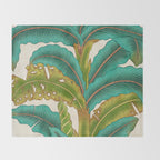 PlantainTree A : Minhwa-Korean traditional/folk art Throw Blanket Gallery Image 2
