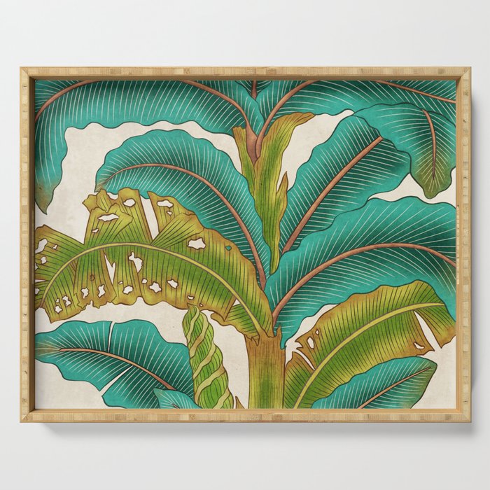 PlantainTree A : Minhwa-Korean traditional/folk art Serving Tray Gallery Image 1