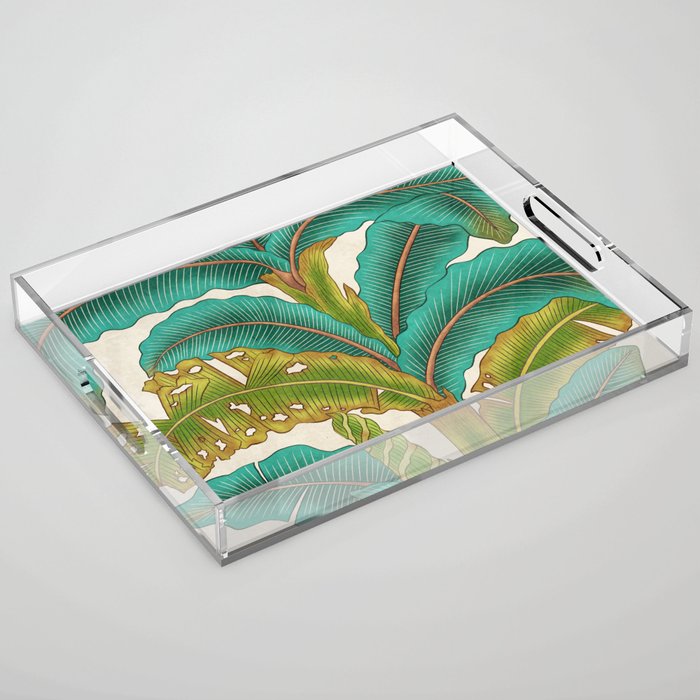 PlantainTree A : Minhwa-Korean traditional/folk art Acrylic Tray Gallery Image 1