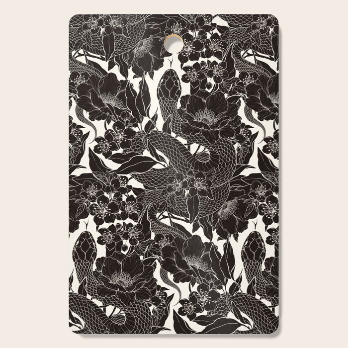 Enchanted Snake Block Print Cutting Board Gallery Image 1