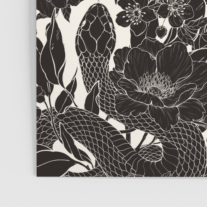 Enchanted Snake Block Print Poster Gallery Image 3