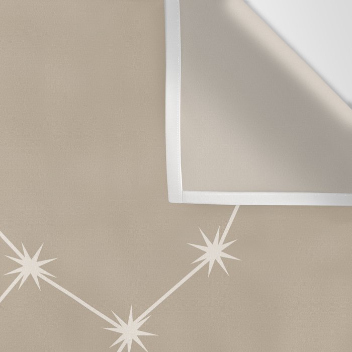 Virgo Zodiac Star Constellation Line Art Beige Wall Tapestry Gallery Image 3