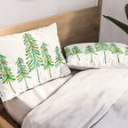 Pine Trees - Green Palette Pillow Sham Gallery Image 2
