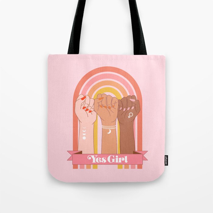 Yes Girl Tote Bag Gallery Image 1