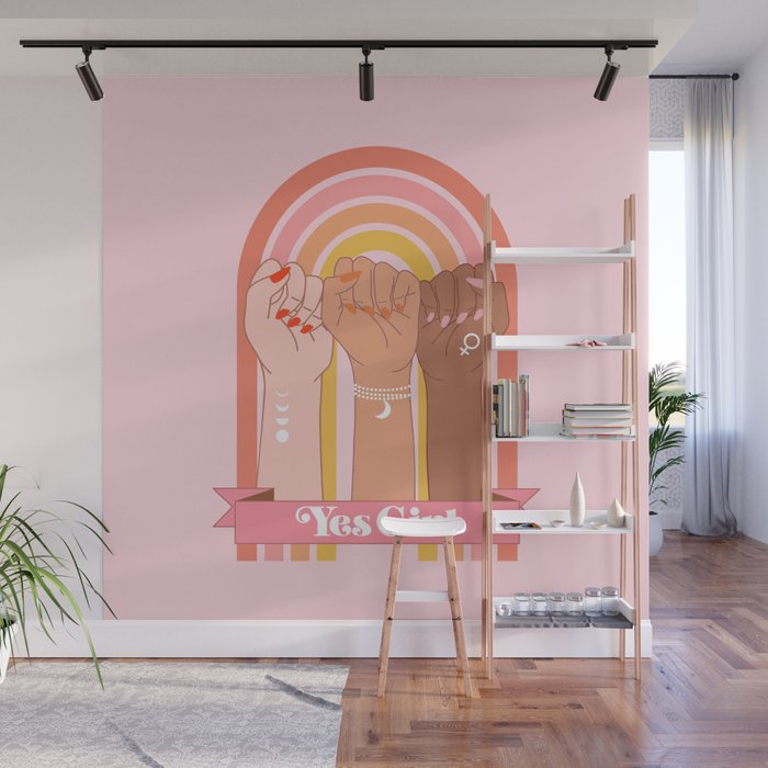 Yes Girl Wall Mural Gallery Image 1