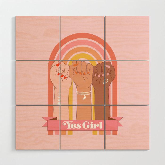 Yes Girl Wood Wall Art Gallery Image 1