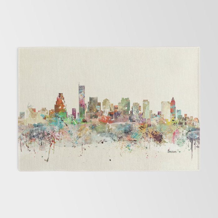 Boston Massachusetts Skyline Rug Gallery Image 2