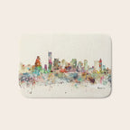 Boston Massachusetts Skyline Bath Mat Gallery Image 1