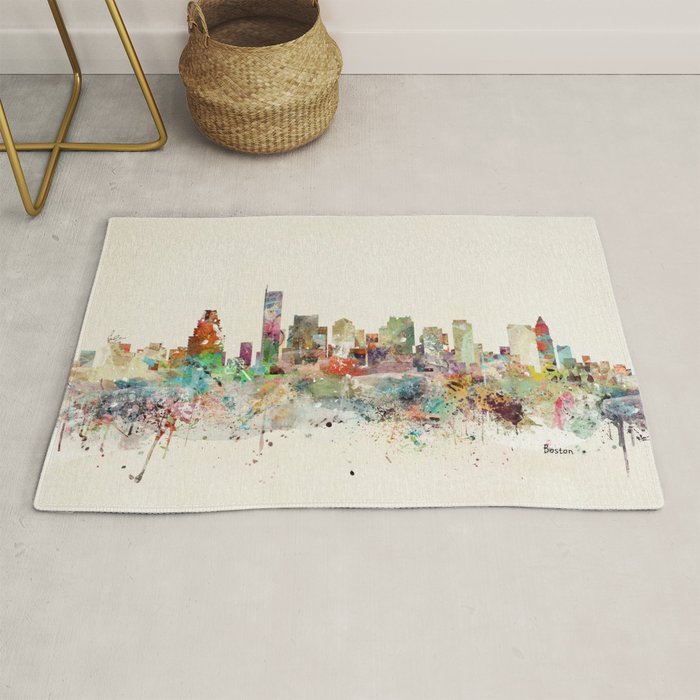 Boston Massachusetts Skyline Rug Gallery Image 1