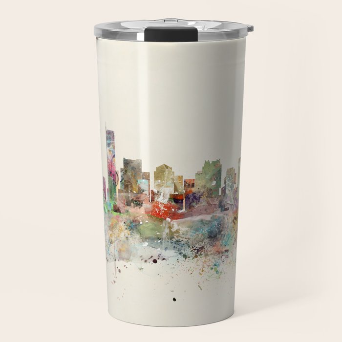 Boston Massachusetts Skyline Travel Mug Gallery Image 1