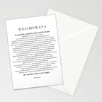 Desiderata by Max Ehrmann Stationery Card Gallery Image 2