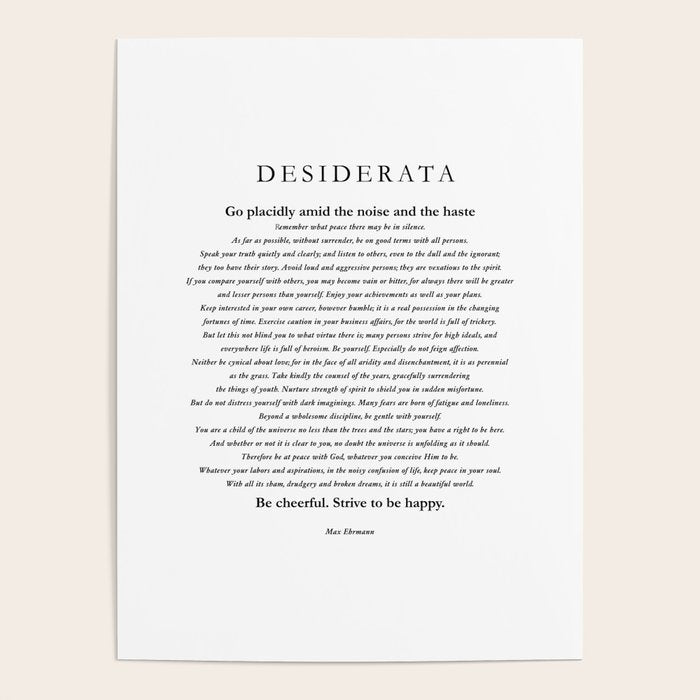 Desiderata by Max Ehrmann Poster Gallery Image 1