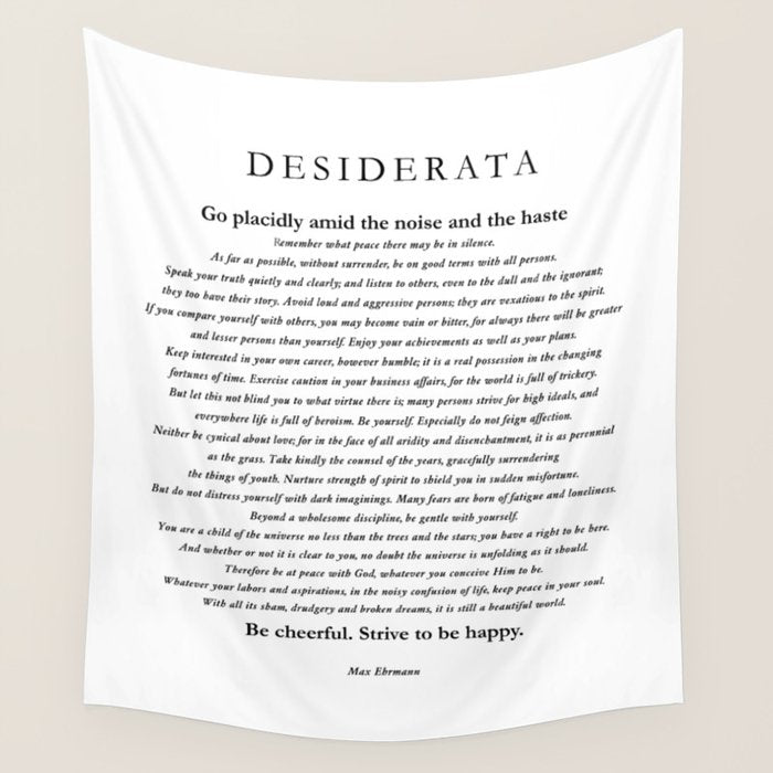 Desiderata by Max Ehrmann Wall Tapestry Gallery Image 4