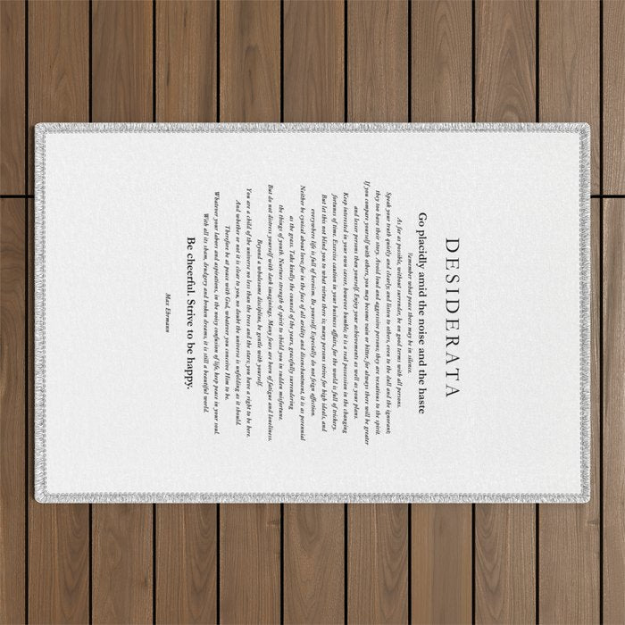 Desiderata by Max Ehrmann Outdoor Rug Gallery Image 1