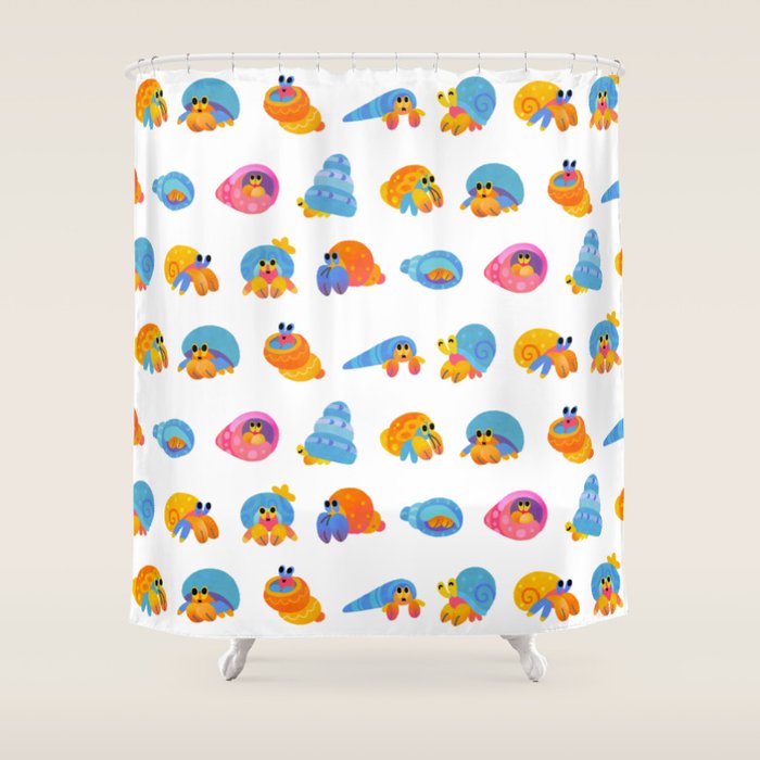 Hermit Crab Shower Curtain Gallery Image 1