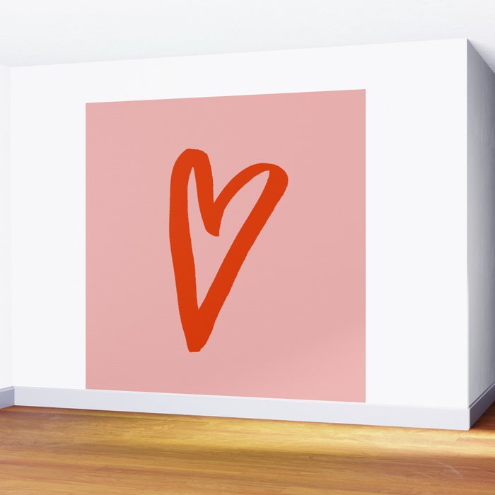 Heart Doodle Big 1 Wall Mural Gallery Image 2