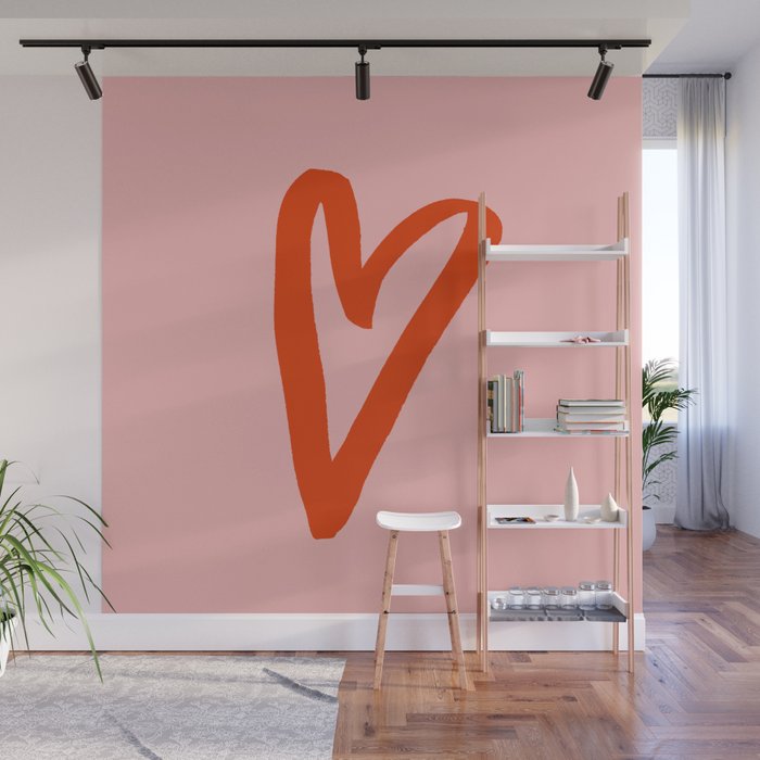 Heart Doodle Big 1 Wall Mural Gallery Image 1