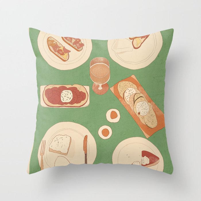 Breakfast 4 Throw Pillow Gallery Image 1