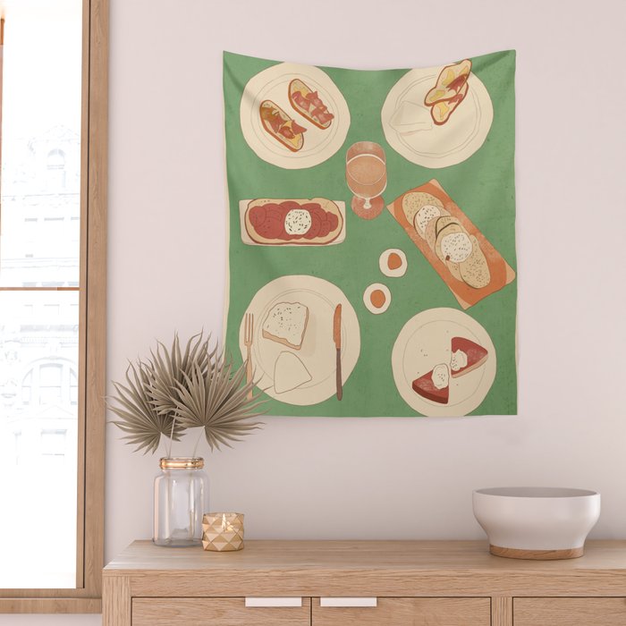 Breakfast 4 Wall Tapestry Gallery Image 2