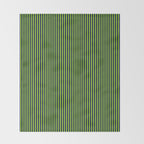 Lime Green and Navy Blue Ultra Fine Vertical Stripes Throw Blanket Gallery Image 2