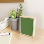 Lime Green and Navy Blue Ultra Fine Vertical Stripes Mini Art Print Gallery Image 2