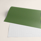 Lime Green and Navy Blue Ultra Fine Vertical Stripes Wrapping Paper Gallery Image 2