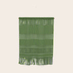Lime Green and Navy Blue Ultra Fine Vertical Stripes Wall Hanging Gallery Image 1