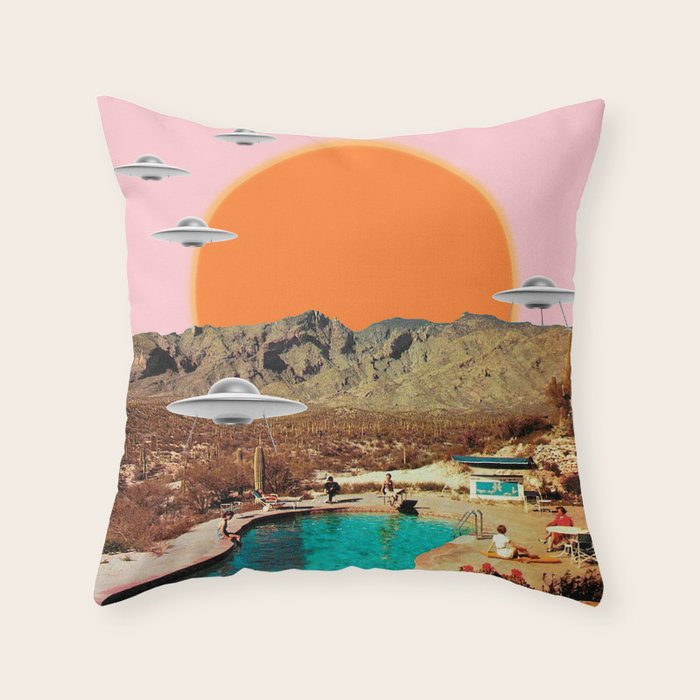 They've arrived! (UFO) Throw Pillow Gallery Image 6
