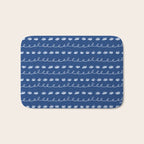 Abstract Cookie Pattern Doodle in Navy & Sky Blue Bath Mat Gallery Image 1