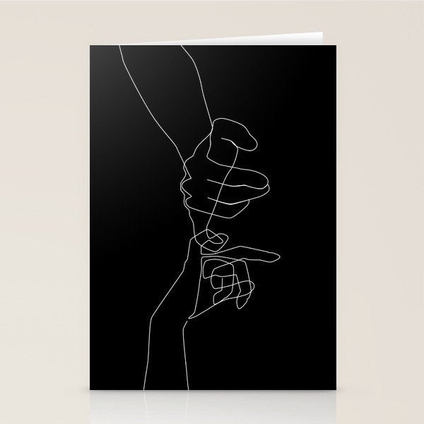 Black Pinky Swear Stationery Card Gallery Image 2